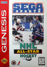 NHL All-Star Hockey 95 Sega Genesis US box art